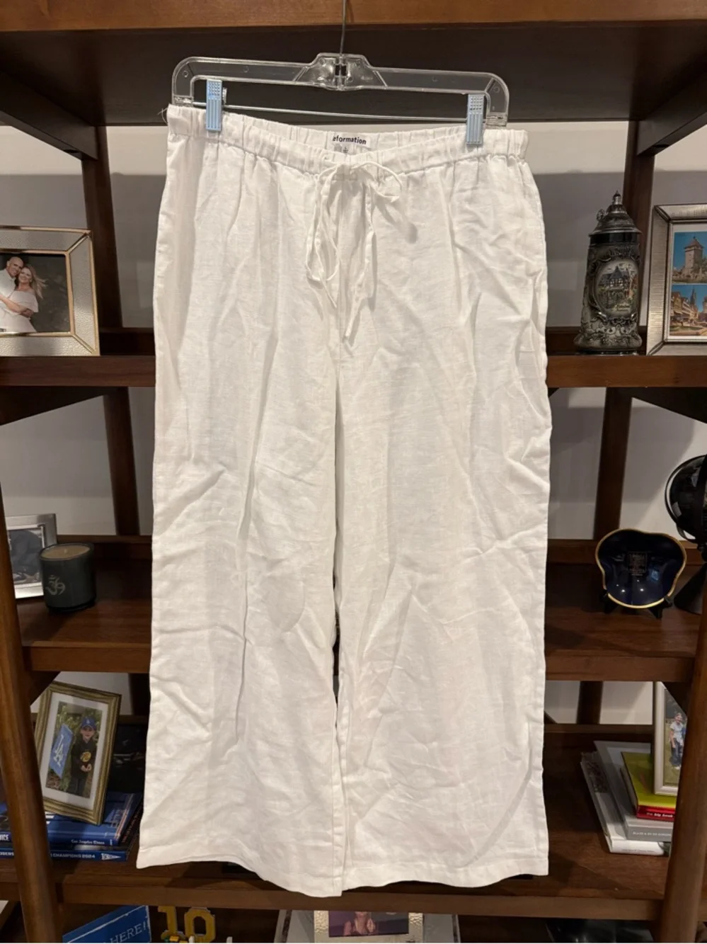 NWOT Reformation Olina Linen Pants - White